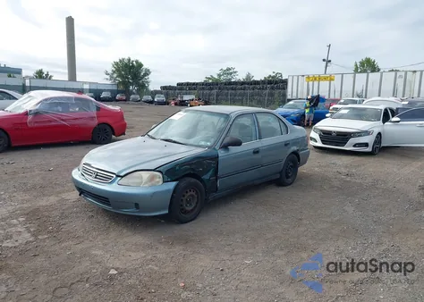 2000 Honda Civic Lx from USA, damaged, VIN 2HGEJ6674YH586933